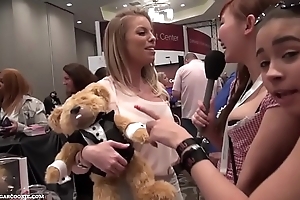 Britney Amber with TeddyLoveBear at AE Expo