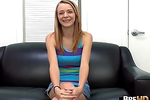 Amateur blonde petite teen Ava Hardy craves some experimental dick 2.1