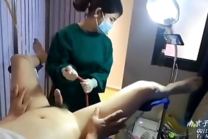 China Fuzz ball poppet in Surgical Uniform Anal Experiment