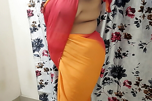 DESI VILLAGE BHABHI CHANGING Their way CLOTHES IN BEDROOM WITH CAMERA ON