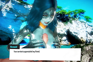 Sexus Resort: Slutty Mermaid Rendering Tits Job In The Water - Ep2