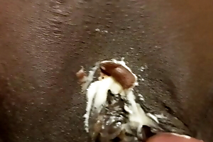 Lick chocolate on my gf pussy