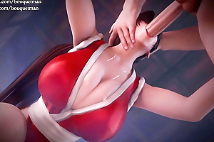Mr Big brass be worthwhile for Fighters - Mai Shiranui Cum on Face Blowjob (Animation with Sound)