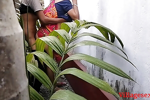 Residence Garden Clining Time Sex A Bengali Wife Prevalent Saree all over Alfresco ( Official Video By Villagesex91)