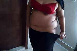 19y ancient X-rated BBW hotel maid takes off her bra & nipples show as she sweeps the room Then she sex with the hotel guests