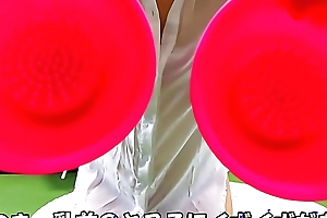 Japanese girls wearing chest vibrators