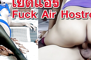 Creampie Fuck Thai Asian sizzling stewardess after landing Air hostess Licking their way pussy then got ride bushwa