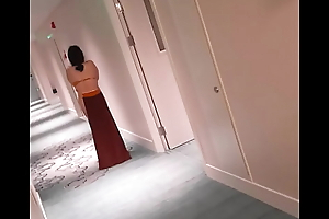 Beijing Dom: Chinese slave walking just about hotel