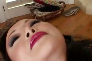 Mesmerizing Asian MILF Ange Venus fucks cowgirl style for her change for the better orgasmic reactions