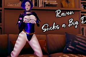 Raven sucks a big dick l 3d uncensored hentai