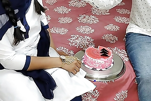Komal's school friend cuts cake to celebrate two-month