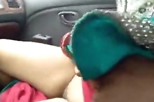 Indian Aunty Gives Blowjob In Car