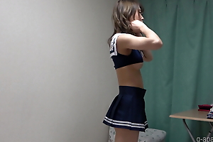 Japanese Schoolgirl Hina Undressing Her School Uniform