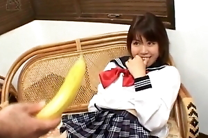 Ai Kazumi give school uniform sucks cock and gets banana give pussy