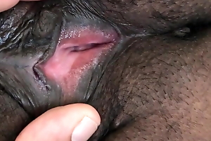 Rubbing wife’s pussy